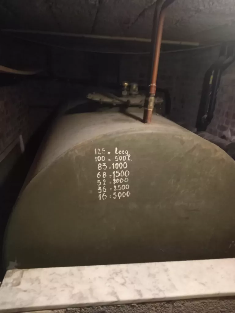 verwijderen keldertank kessel-lo